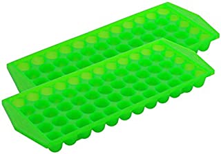 Arrow Mini Ice Cube Trays, 2pk -Easy to Use Flexible Ice Cube Trays Great for Sports Bottles, Blenders, Cocktails and More -Stackable BPA Free Ice Cube Mold with 60 Mini Cube Spaces Per Ice Tray-Green