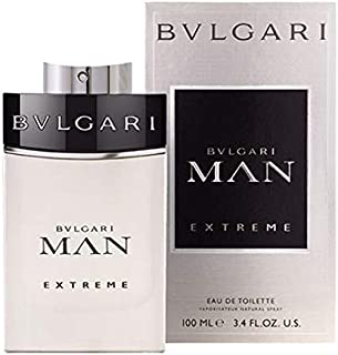 Bvlgari Man Extreme Eau De Toilette Spray for Men, 3.4 Fluid Ounce