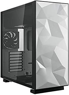 Rosewill ATX Mid Tower Gaming Computer Case with Tempered Glass and Fans, Up to 240mm AIO and 440mm VGA Support, EATX Support, Top Mount PSU & HDD/SSD, White - Prism S-LITE