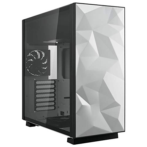 Rosewill ATX Mid Tower Gaming Computer Case with Tempered Glass and Fans, Up to 240mm AIO and 440mm VGA Support, EATX Support, Top Mount PSU & HDD/SSD, White - Prism S-LITE