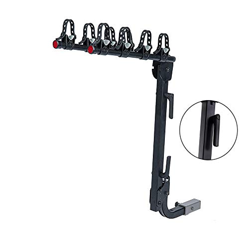 KAC S4 2 Hitch Mounted Rack 4-Bike Premium Carrier with Quick Release Handle, Double Folding, Smart Tilting Design  RV Use Prohibited