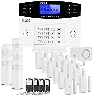 D1D9 Home Alarm System Wireless Built in Antenna Scare Burglar Away for DIY GSM House Security