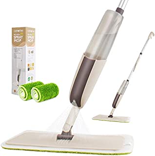 Spray Mop for Floor Cleaning, CXhome Hardwood Floor Mop Microfiber Mop for Tile Floors Wet Jet Mop with Sprayer and 2 Mop Pads, 1 Refillable Bottle