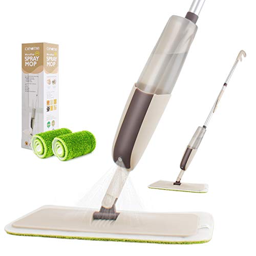 Spray Mop for Floor Cleaning, CXhome Hardwood Floor Mop Microfiber Mop for Tile Floors Wet Jet Mop with Sprayer and 2 Mop Pads, 1 Refillable Bottle