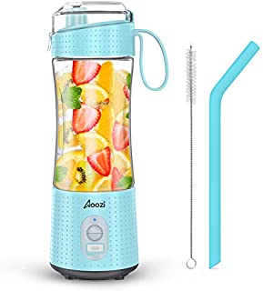 Portable Blender, Personal Size Blender Smoothies and Shakes, Mini Blender 4000mAh USB Rechargeable with Six Blades, Handheld Blender Sports,Travel,Gym (Blue)