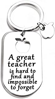 Teacher Gift Keychain for Women Men Coach Tutors - Appreciation Thank You Farewell Gifts for Graduation Birthday Valentines Day Gift from Students Christmas Jewelry