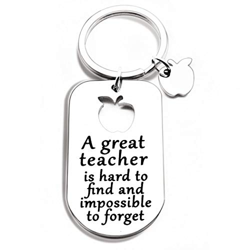 Teacher Gift Keychain for Women Men Coach Tutors - Appreciation Thank You Farewell Gifts for Graduation Birthday Valentines Day Gift from Students Christmas Jewelry