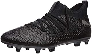 PUMA Men's Future 4.3 Netfit Firm Artificial Ground Soccer-Shoe, Black Black Aged Silver, 7.5 M US