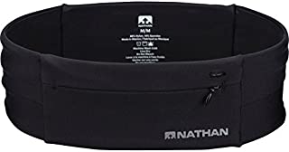 Nathan Zipster Running Belt.Bounce Free Waist Pack. Pockets with Zippers. Runners Fanny Pack. Fits All iPhones, Android, Samsung etc. for Men and Women