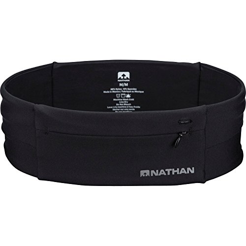 Nathan Zipster Running Belt.Bounce Free Waist Pack. Pockets with Zippers. Runners Fanny Pack. Fits All iPhones, Android, Samsung etc. for Men and Women