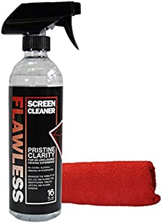 Flawless Screen Cleaner Spray with Microfiber Cleaning Cloth for LCD, LED Displays on Computer, TV, iPad, Tablet, Phone, and More (Single)