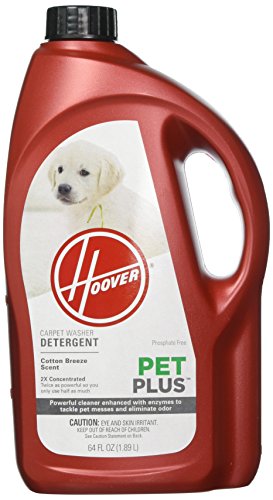 Hoover PETPLUS Concentrated Formula, 64oz Pet Stain and Odor Remover, AH30320, Red, 64 Fl Oz