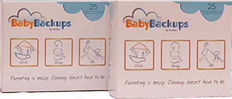 BabyBackups Diaper Extender Pads, 50 Pack - Prevent Diaper Blowouts