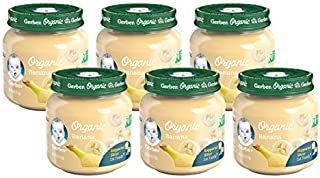 Gerber Organic 1st Foods Baby Food Jar, Banana, 4 OZ (Pack of 6)