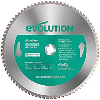 Evolution Power Tools 14BLADEAL Aluminum Cutting Saw Blade, 14-Inch x 80-Tooth , Green