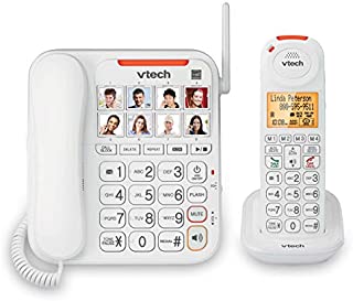 VTech SN5147 Amplified Corded/Cordless Senior Phone System with 90dB Extra-Loud Visual Ringer, Big Buttons & Large Display