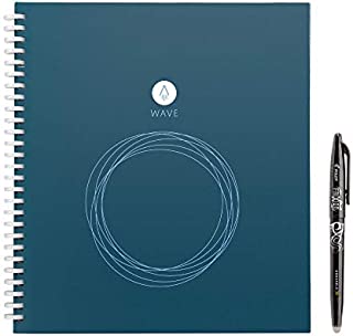 Rocketbook Wave Smart Notebook - Dotted Grid Eco-Friendly Notebook with 1 Pilot Frixion Pen Included - Standard Size (8.5