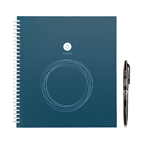 Rocketbook Wave Smart Notebook - Dotted Grid Eco-Friendly Notebook with 1 Pilot Frixion Pen Included - Standard Size (8.5