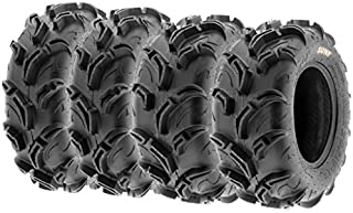 Set of 4 SunF Warrior AT Mud & Trail 26x9-12 Front & 26x11-12 Rear ATV UTV Off-Road Tires, 6 PR, Tubeless A048