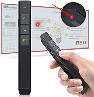 DinoFire Presentation Clicker Laser Pointer for Cats Dogs, 100FT Wireless Presenter Remote PowerPoint Clicker Presentation Remote, 2.4GHz Presentation Pointer for Mac, Laptop, Computer Cat Laser Toy