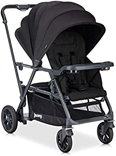 Joovy Caboose S Stroller, Stand on Tandem, Premium Sit and Stand, Black Melange