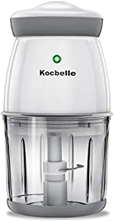 Wireless Portable Electric Food Processor,Kocbelle 200-Watt Small mini Food Processor & Vegetable Chopper 2.5 Cup 20 Oz Glass Bowl with Scraper for Blending, Mincing and Meal Preparation