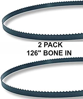 126x5/8x3TPI - 2 Pack Bone In Bandsaw Blades - Meat Cutting Fits Hobart 6614