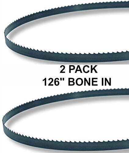 126x5/8x3TPI - 2 Pack Bone In Bandsaw Blades - Meat Cutting Fits Hobart 6614