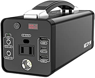 178Wh/48000mAh Solar Generator, NEXPOW Portable Power Station Camping Potable Generator, CPAP Battery Recharged by Solar Panel/Wall Outlet/Car, 120W (Peak 150W) 110V AC Out/DC 12V /2x USB Ports QC 3.0 PD for CPAP Camp Travel