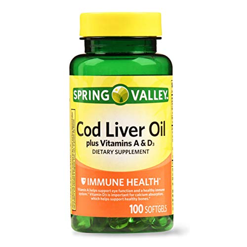 Spring Valley - Cod Liver Oil with Vitamin A & D 100 softgels by Spring Valley