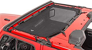 MasterTop Freedom Mesh Bimini Summer Soft Top in Black Fits 2019-Current Jeep JL 2 or 4 Dr Wrangler|Includes Buckle and Strap Attachments|Can be Installed Under Front Freedom Panels|14202501