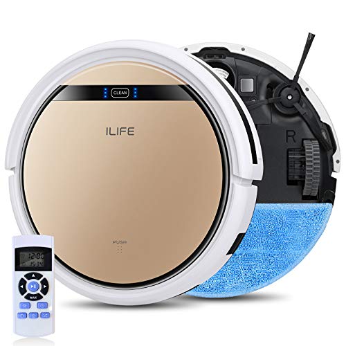 ILIFE V5s Pro 2, 2-in-1 Robot Vacuum and Mop, Slim, Automatic Self-Charging Robotic Vacuum, Daily Schedule, Zigzag Cleaning Path, Ideal for Pet Hair, Hard Floor and Low Pile Carpet