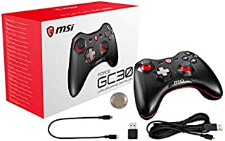 MSI Gaming Wireless Rechargeable Dual Vibration Gaming Controller for PC and Android (FORCE GC30)