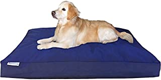 Dogbed4less XXL Orthopedic Extreme Comfort Memory Foam Dog Bed for Large Dog, Waterproof Lining and Machine Washable Durable Cover, 55X37 Pillow, Navy Blue