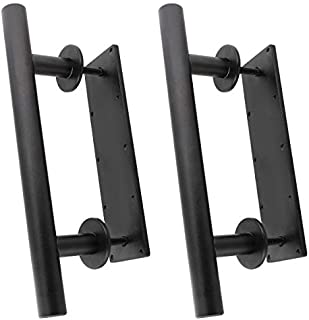 Rural365 Sliding Barn Door Handle Set 2pk 12in - Black Barn Door Pull Handles Flush Door Hardware for Indoor, Outdoor