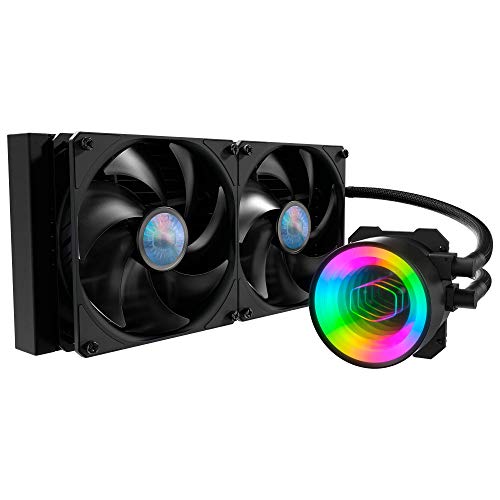 Cooler Master MasterLiquid ML280 Mirror ARGB Close-Loop AIO CPU Liquid Cooler, Mirror ARGB Pump, 280 Radiator, Dual SickleFlow 140mm, 3rd Gen Dual Chamber Pump for AMD Ryzen/Intel LGA1200/1151