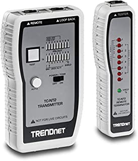 TRENDnet Network Cable Tester, Tests Ethernet/USB & BNC Cables, Accurately Test Pin Configurations up to 300M (984 ft), TC-NT2