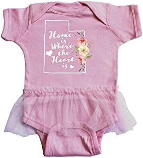 inktastic Utah Home is Where The Heart Infant Tutu Bodysuit 6 Months Pink 39114