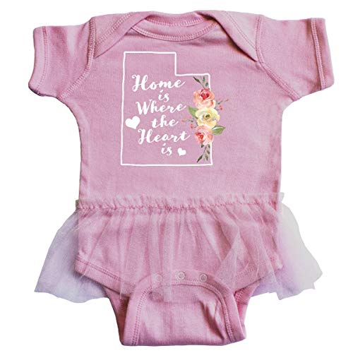 inktastic Utah Home is Where The Heart Infant Tutu Bodysuit 6 Months Pink 39114