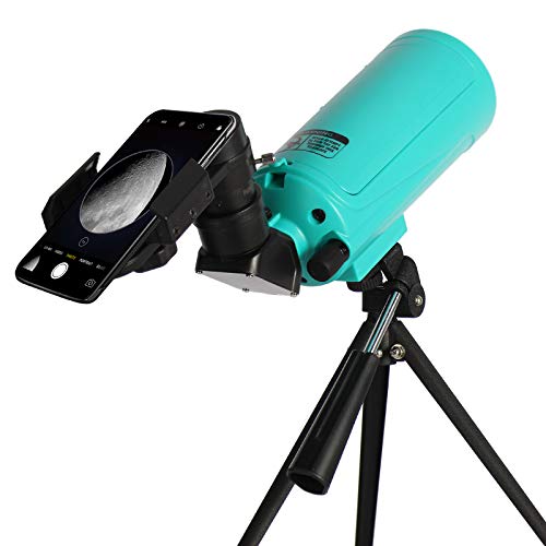 Maksutov-Cassegrain Telescope for Adults Kids Astronomy Beginners, Mak60 Reflector Telescope 750mm Focal Length with Tabletop Tripod Phone Adapter, Compact Portable, for Viewing the Moon Planets Stars