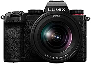 Panasonic LUMIX S5 Full Frame Mirrorless Camera, 4K 60P Video Recording with Flip Screen & WiFi, LUMIX S 20-60mm F3.5-5.6 Lens, L-Mount, 5-Axis Dual I.S, DC-S5KK (Black)