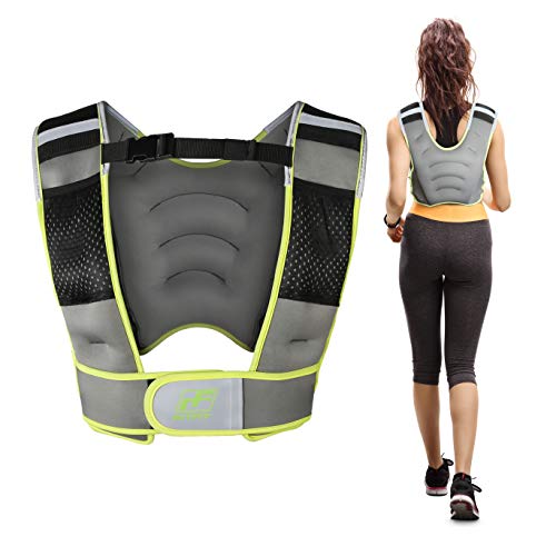 RitFit Adjustable Weighted Vest with Neoprene Fabric for Men&Women, 8lbs/10lbs/12lbs/15lbs/20lbs, Weight Vest for Workout, Crossfit, Strength Training, Muscle Building (Green - 12LB)