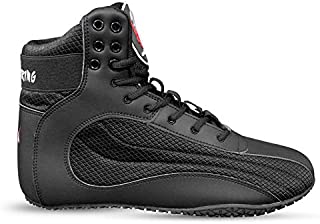 Ninja Viking Wrestling Shoes for Men and Women, Top Combat Speed Mens Weightlifting, Powerlifting, Workout, MMA, Boxing Boots, Lightweight, Easy to Wear, Non Slip Red and Black Shoe