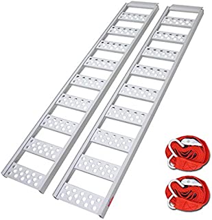 Ruedamann 77 L x 13 W Aluminum Loading RampPortable Loading Ramp for Lawn Tractors, Mowers,Motorcycles,Truck,ATVs etc,1500 lb Capacity, 2 Pcs, Sold for PairAR4051