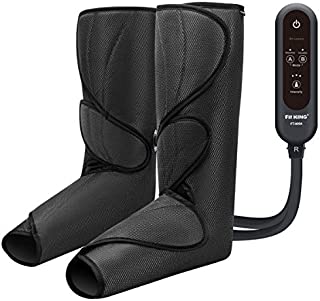 FIT KING Leg Air Massager for Circulation and Relaxation Foot and Calf Massage with Handheld Controller 3 Intensities 2 Modes(with 2 Extensions)