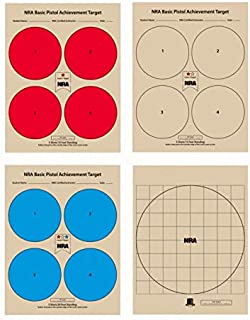 The NRA Pistol Qualification Targets, 100 Target Pack, 25 of Each Target Design