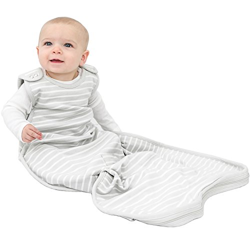 Woolino 4 Season Ultimate Baby Sleep Bag Sack - 2 - 24 Months Universal Size - Merino Wool - Gray