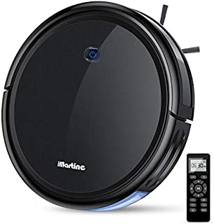 Robot Vacuum Cleaner, iMartine 1600Pa Strong Suction Robotic Vacuum Cleaner, Super-Thin Quiet, Up to 120mins Runtime Automatic Self-Charging Robot Vacuum for Pet Hair Hard Floor to Medium-Pile