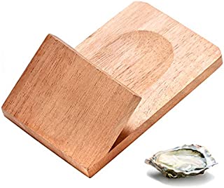 Oyster Shucking Clamp Oyster Holder Opener Tool, Nature Beech Wood