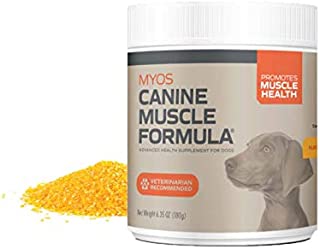 MYOS Canine Muscle Formula - Clinically Proven All-Natural Muscle Building Supplement - Reduce Muscle Loss in Aging Dogs and Improve Recovery from Injury or Surgery, 6.35 Ounce